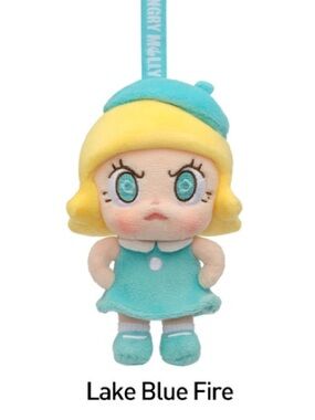 New Sealed Pop Mart Angry Molly Lake Blue Fire Plush Doll